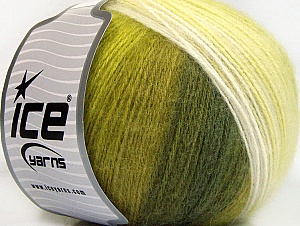 Angora Design Green Shades, White