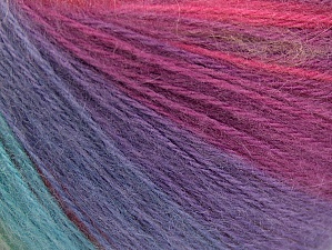 Angora Design Sarı Turkuaz Mor Pembe Yeşil Tonları