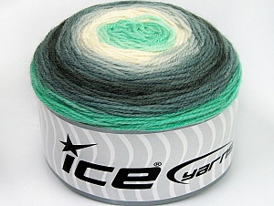 Cakes Wool DK Grey Shades, Cream, Mint Green