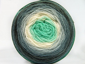 Cakes Wool DK Grey Shades, Cream, Mint Green