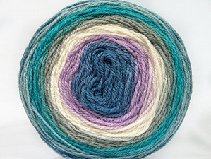 Cakes Wool DK Blue Shades, Turquoise, Khaki, Cream, Lilac