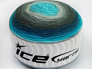 Cakes Wool DK Grey Shades, Turquoise Shades
