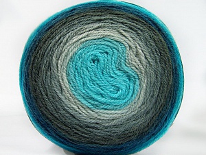 Cakes Wool DK Grey Shades, Turquoise Shades