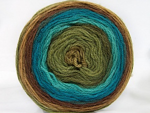 Cakes Wool DK Green Shades, Brown Shades, Turquoise