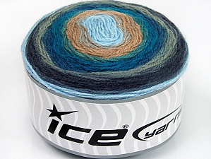 Cakes Wool DK Grey Shades, Blue Shades, Camel