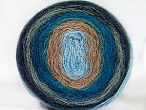 Cakes Wool DK Grey Shades, Blue Shades, Camel