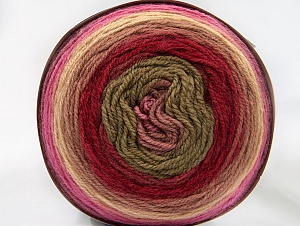 Cakes Wool DK Pink Shades, Red, Yellow, Rose Pink