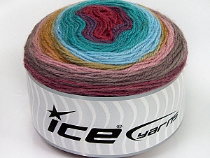Cakes Wool DK Lilac, Gold, Turquoise, Purple, Red