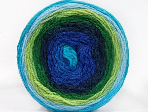 Cakes Wool DK Turquoise, Green Shades, Blue Shades