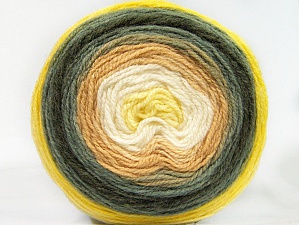 Cakes Wool DK Sarı Tonları Beyaz Açık Kahve Gri Tonları