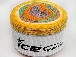 Cakes Wool DK Sarı Beyaz Turuncu Nane Yeşil Leylak