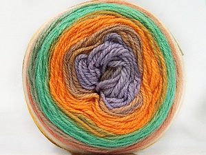 Cakes Wool DK Sarı Beyaz Turuncu Nane Yeşil Leylak