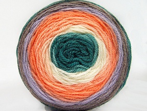 Cakes Wool DK Teal, Lilac, Orange Shades, White