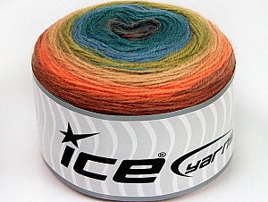 Cakes Wool DK Salmon, Green, Turquoise