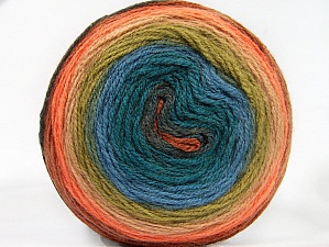 Cakes Wool DK Salmon, Green, Turquoise