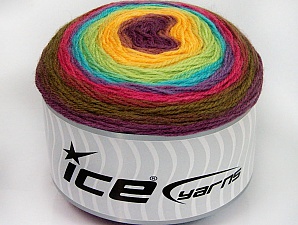 Cakes Wool DK Sarı Turkuaz Maron Leylak Yeşil Tonları
