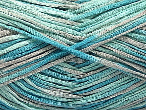 Fettuccia Fine Turquoise Shades, Light Grey