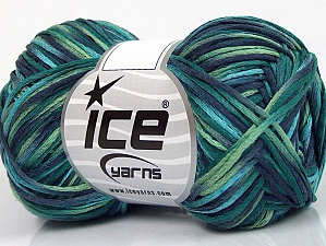 Fettuccia Fine Turquoise, Green, Navy