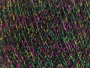 Viscose Star Fine Black, Fuchsia, Green, Gold