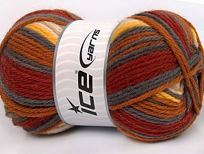 Sale Sock Yarn Sarı Gri Krem Bakır