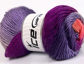 Rainbow Purple, Lilac, Grey, Salmon