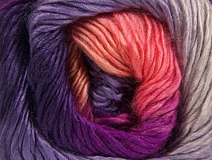 Rainbow Purple, Lilac, Grey, Salmon