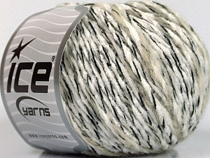 Chenille Wool Flamme Beyaz Krem Siyah