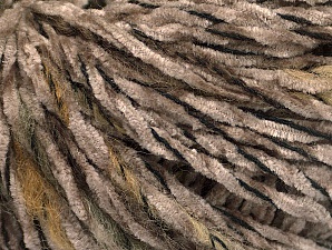 Chenille Wool Flamme Camel, Brown Shades, Black