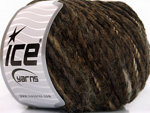 Chenille Wool Flamme Koyu Kahverengi Siyah
