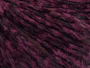 Chenille Wool Flamme Kırmızı Mor Siyah