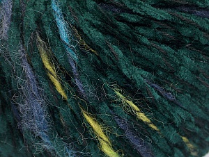 Chenille Wool Flamme Turkuaz Açık Yeşil Kot Mavisi Koyu yeşil