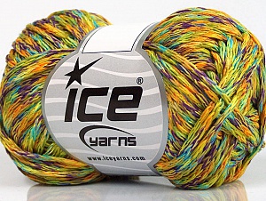 Cactus Tropical Green, Gold, Purple, Turquoise