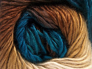 Rainbow Teal, Brown Shades, Cream