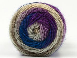 Rainbow Navy, Purple, Brown, Grey