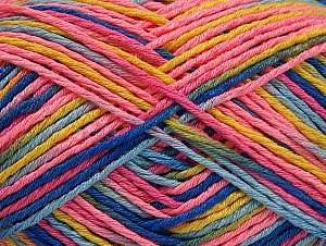 Sale Self-Striping Pink, Green, Gold, Blue Shades