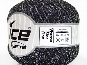 Viscose Star Fine Anthracite Black, Silver