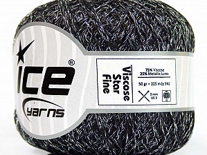 Viscose Star Fine Black,Silver