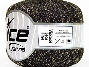 Viscose Star Fine Altın Siyah