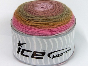 Cakes Wool DK Pink Shades, Light Grey, Light Maroon, Brown