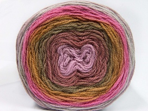Cakes Wool DK Pink Shades, Light Grey, Light Maroon, Brown