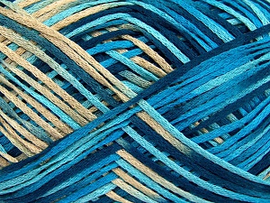 Fettuccia Fine Blue, Turquoise, Beige