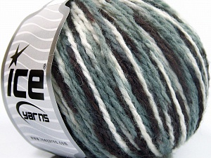 Wool Worsted Color Beyaz Gri Tonları Koyu Kahverengi