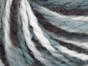 Wool Worsted Color Beyaz Gri Tonları Koyu Kahverengi