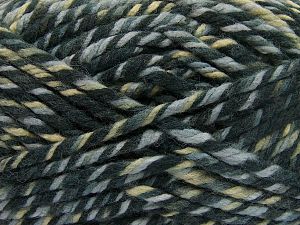 Superwash Wool Chunky Haki Tonları Gri Tonları