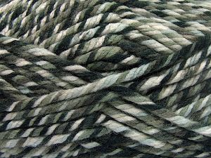 Superwash Wool Jumbo Khaki Shades, Cream Shades