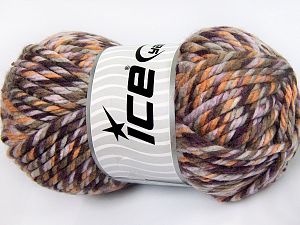 Superwash Wool Chunky Mor Tonları Haki Altın