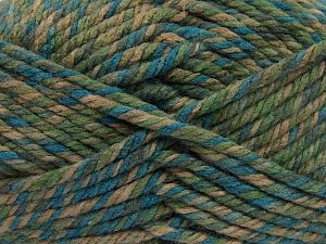 Superwash Wool Jumbo Green Shades, Turquoise