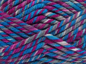 Superwash Wool Chunky Fuşya Mavi Tonları
