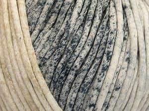 Tube Cotton Worsted Anthracite Black, Cream Shades