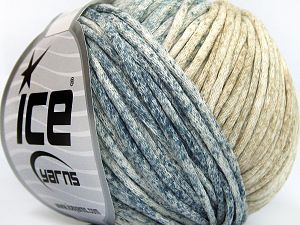 Tube Cotton Worsted Blue, Cream, Light Khaki
